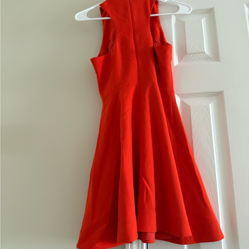 Elizabeth James Orange Mockneck Cocktail Dress - Picture 4 of 6